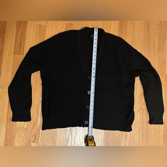 Quince Mongolian Cashmere Fisherman Boxy Cropped Cardigan Sweater - Picture 3 of 8